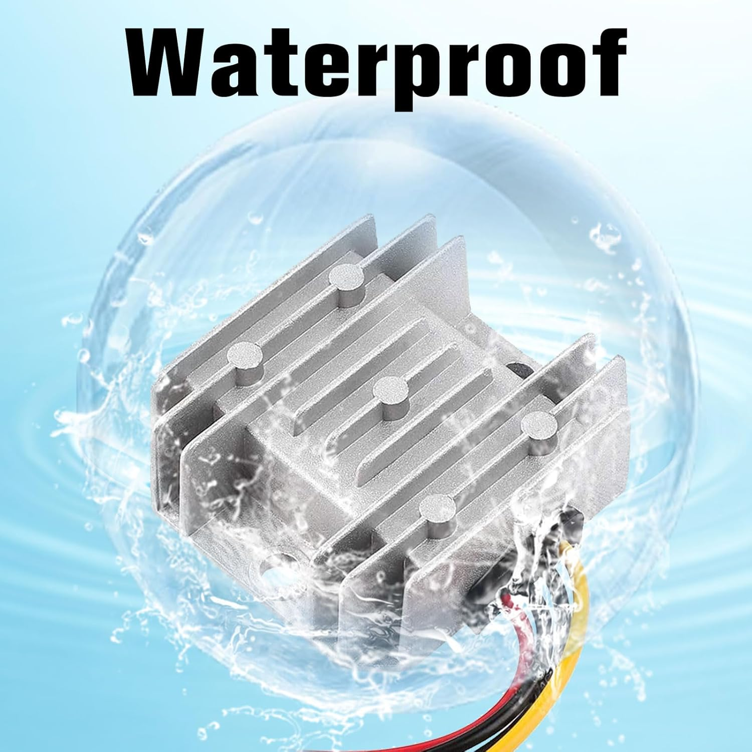 DC 8V-40V to 13.8V 10A 138W Regulator Waterproof Module Transformer Golf CART Voltage Reducer Automatic Buck Boost Converter for Club Car LED Light,Regulator and DC-DC Converter for Car Power Supply. image number 3