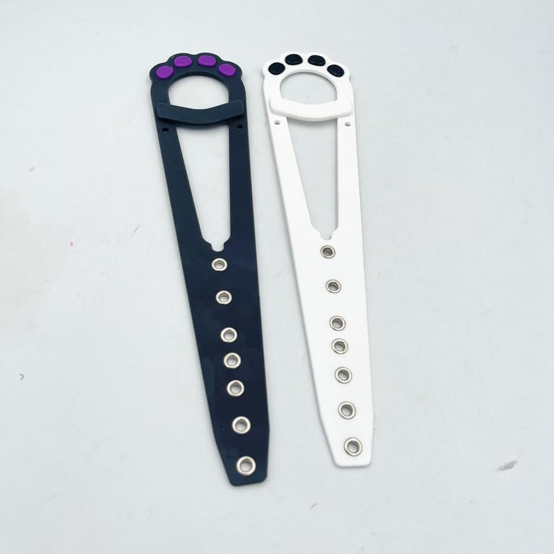 Cat Door Latch with Stabilizer, 7 Sizes Adjustable Door Prop for Cats to Keep Dog Out of Litter Box, Economical Alternative of Pet Gates and Interior Pet Door, 2 Packs (Black,White, 30.6*6.6*0.6CM) image number 6