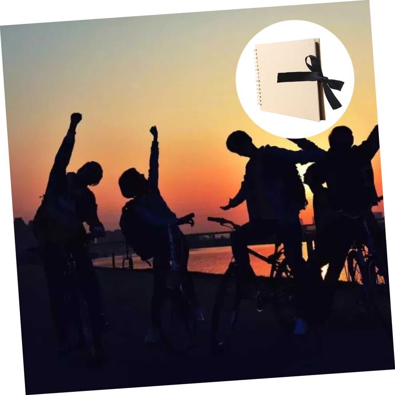 Photo Book Inserting Scrapbook Bowknot Ribbon Wedding Keepsake Handmade Album image number 2