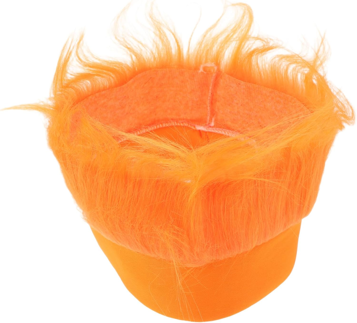 Gatuida Halloween Fuzzy Hair Headband for Boys and Fun Crazy Wig Accessory for Sports Fans Cosplay and Party Costume Reusable Comfortable Day Party Headwear in Orange image number 2