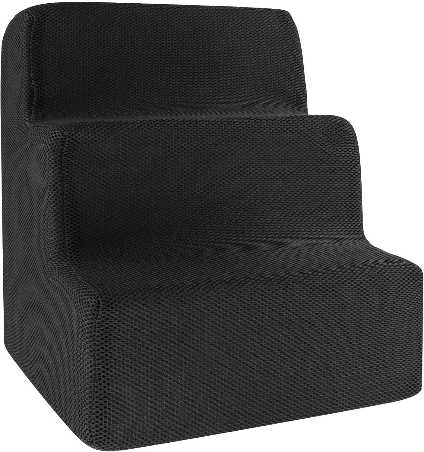 Dog Stairs for Small Dog, 3-Step Dog Steps for Bed, Practical Pet Stairs for High Bed Climbing, Washable Pet Ladder with Removable Cover, Curved Puppy Slope Stair for Sofa Low Bed Couch ﻿ image number 5