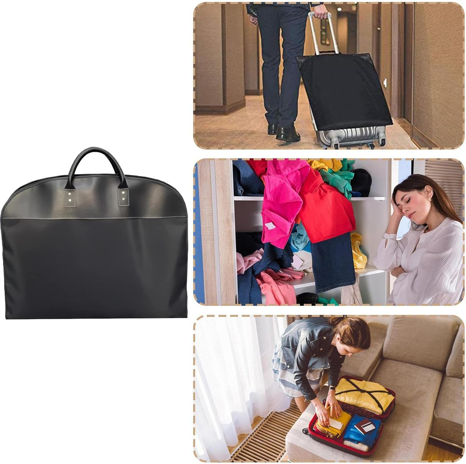 Waterproof Travel Garment Bag, Suit Carrying Pouch for Business, Formal Attire Duffel Bag with Lightweight Design and Easy Carry, Professional Accessory for Conferences, Meetings, Banquets, Academic image number 5