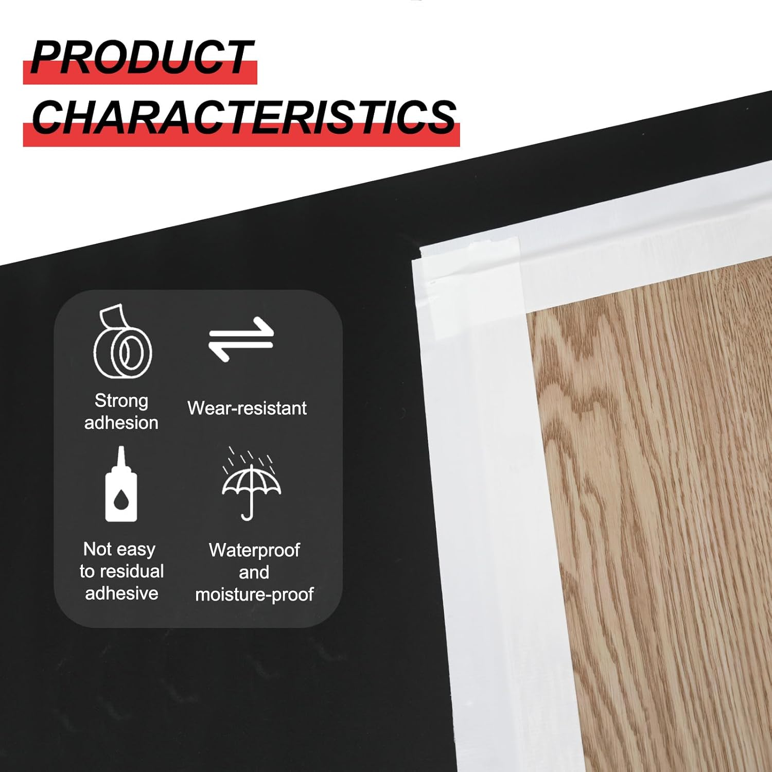 WELSTIK Professional Waterproof Duct Tape, Waterproof Adhesive Tape for Repairs, DIY, Crafts, Indoor and Outdoor Use, 2 Inch X 44.8 Yards,7.5Mil Thick, White