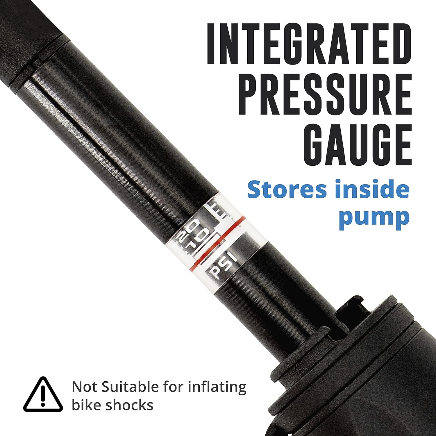 Mini Bike Pump - Presta & Schrader Bicycle Pump - 120 PSI Tire Pump for Road & MTB - No Valve Changing Needed image number 7