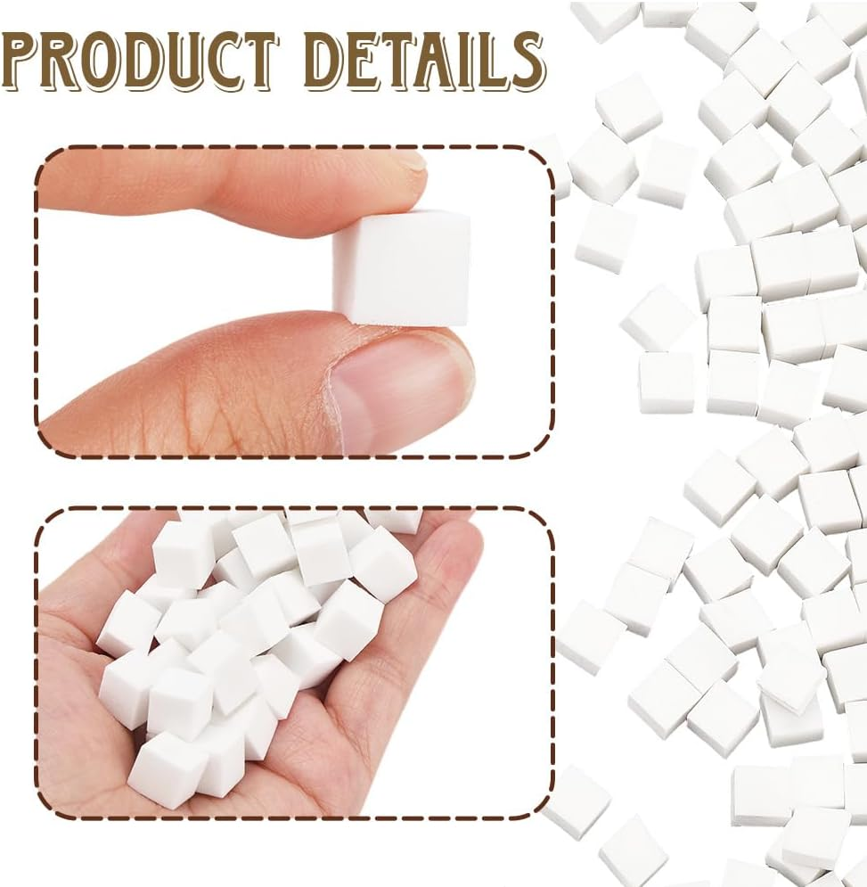 SUNNYCLUE 400Pcs Ombre Nail Brush Sponge Mini Nail Sponges 1Cm White Soft Cube Square Gradient Aura Art Manicure Design Polish Tools Small Brushes Supplies for DIY Crafts Salon Makeup Accessories image number 4