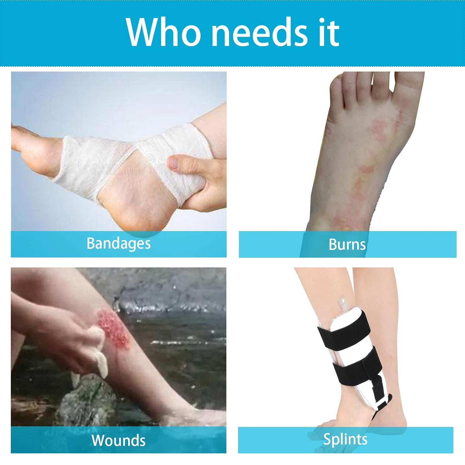 Tideshake - Non-Slip Waterproof Foot Cast Cover for Showering, Reusable Adult Foot Cast Protector, Cast Covers for Shower, Watertight Cast Bag for Surgery Foot, Ankle, Burns image number 4