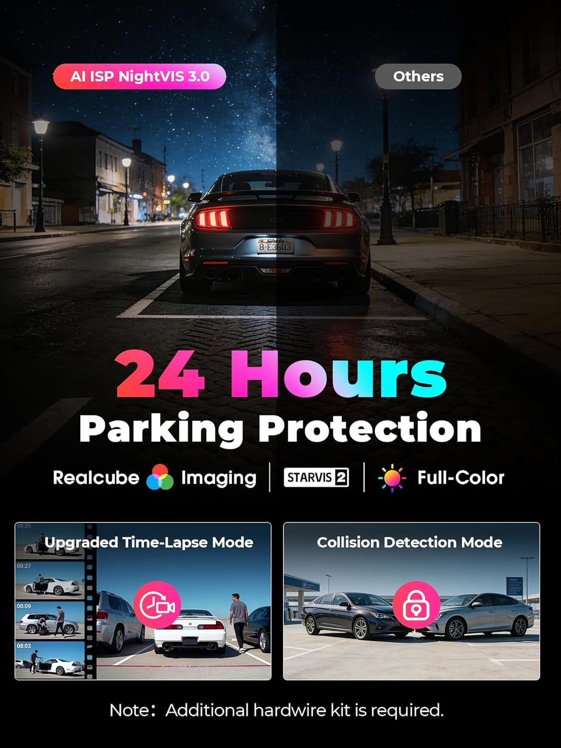 DDPAI 4K+4K Dash Cam, Dual STARVIS 2 IMX678 Dashcam Car Front and Back, Free 128G Emmc, Dual HDR, 3K/60FPS, 5G Wifi, GPS, 3" IPS, AI ISP Night Vision, 24H Parking Mode, 4G Available, Z90 Master image number 4