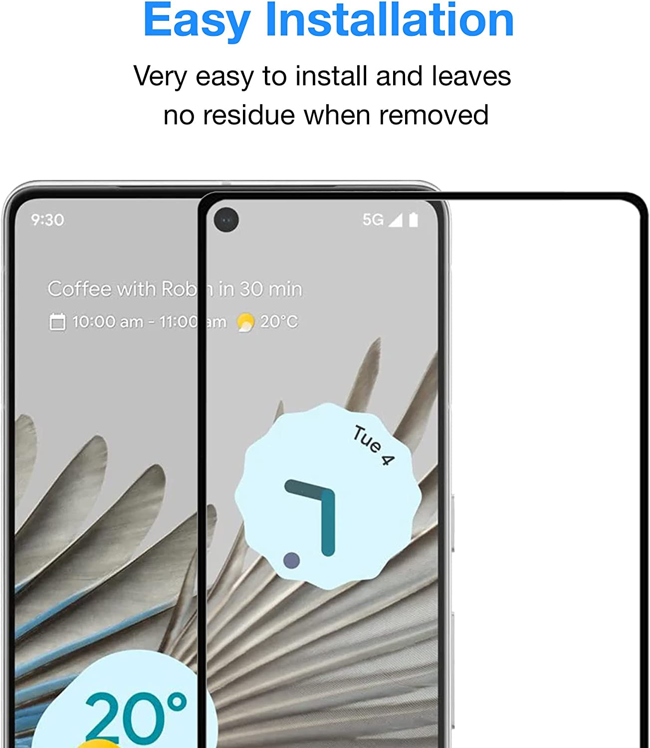 MEZON [2 Pack] Full Coverage Tempered Glass for Google Pixel 7 Pro (6.7") - Crystal Clear Premium 3D Edge 9H HD Screen Protector (Pixel 7 Pro, 9H Full)