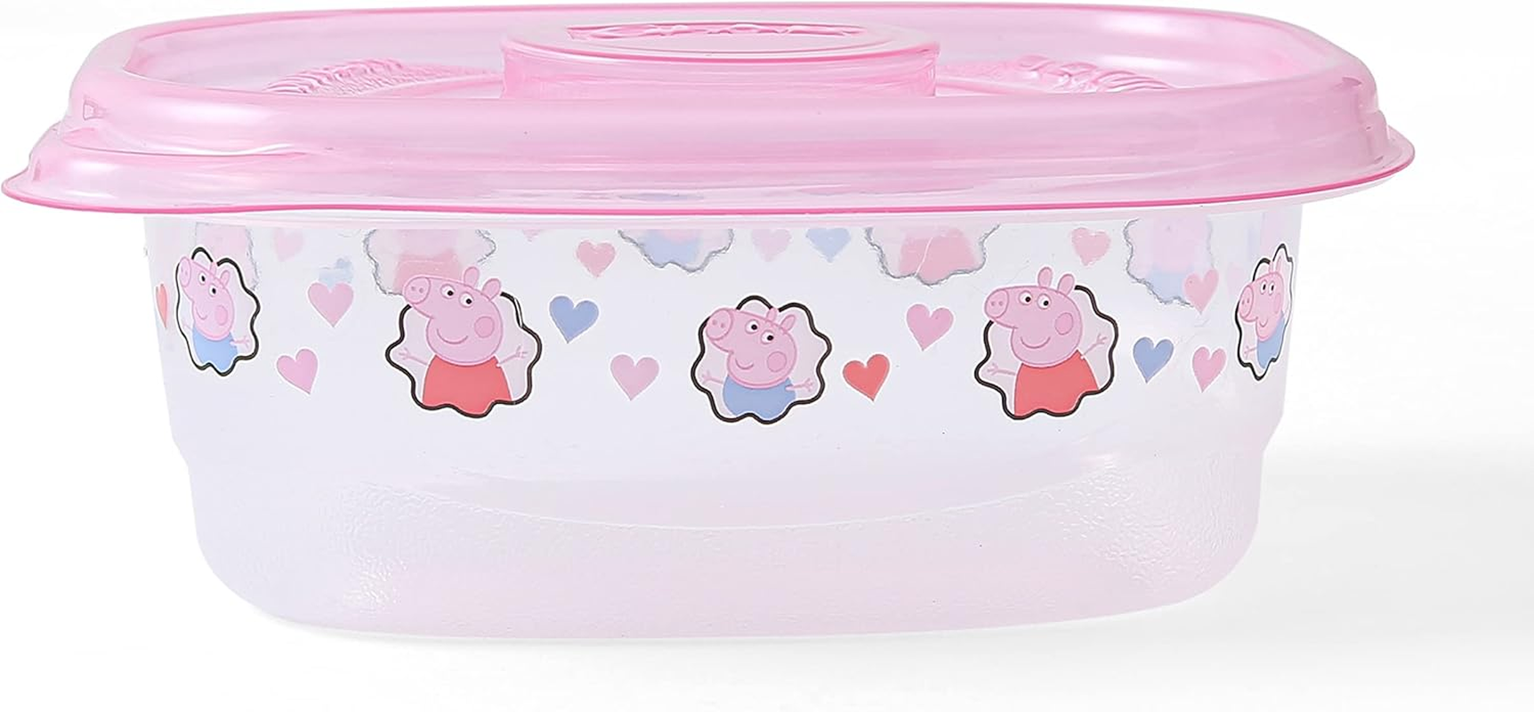 Glad for Kids Peppa Pig Gladware to Go Snack Storage Containers with Lids, 9Oz 5Ct | 9 Oz Kids Snack Containers with Peppa Pig Design, 5 Count Set | Tight Seal Food Storage Containers for Food image number 3