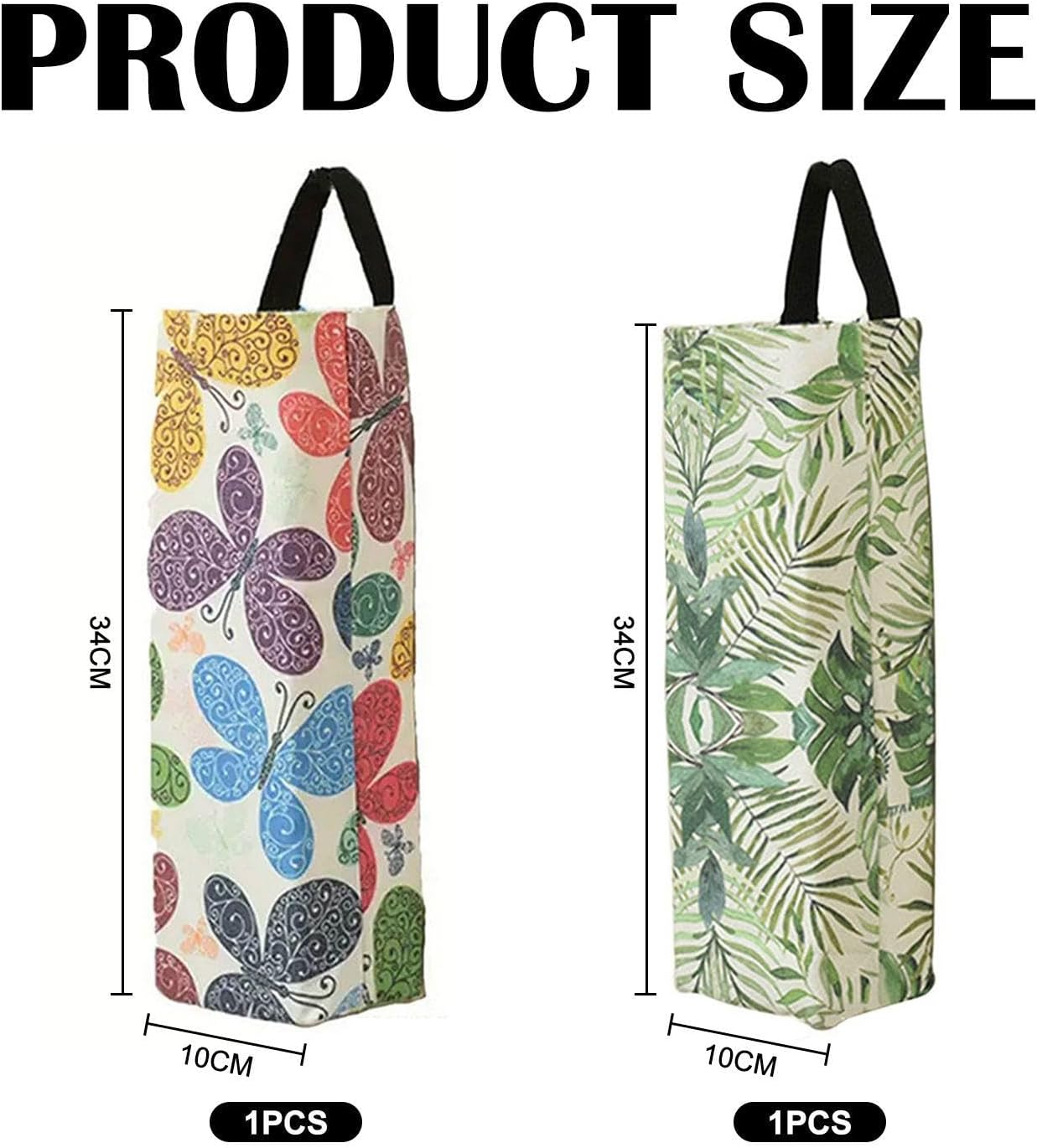 COACOM 2-Piece Printed Storage Bag, Wall Mounted Hanging Arrangement, Reusable, Multifunctional Storage Bag