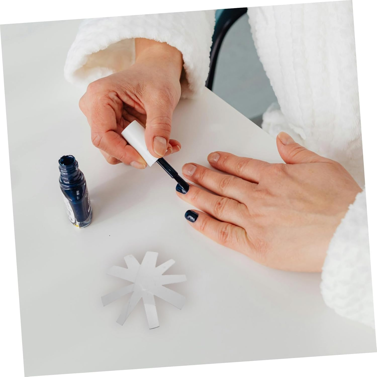 BIUDECO French Manicure Templates Stainless Steel Nail Art Tools Precision Design image number 2