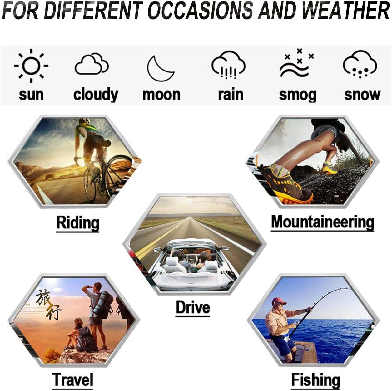 Men'S Photochromic Polarized Sunglasses Day and Night Driving Sports Glasses - 3043-Gun Color image number 6