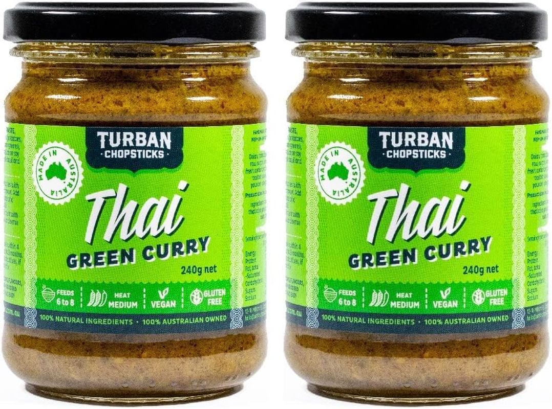 Turban Chopsticks Thai Green Curry Paste 240 G (Pack of 2) image number 1