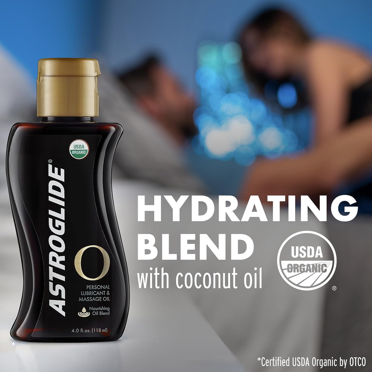 Astroglide Sensual Massage Oil and Lubricant, O Organic Essential Oil Based for Long-Lasting Pleasure for Men, Women and Couples, 118Ml image number 3