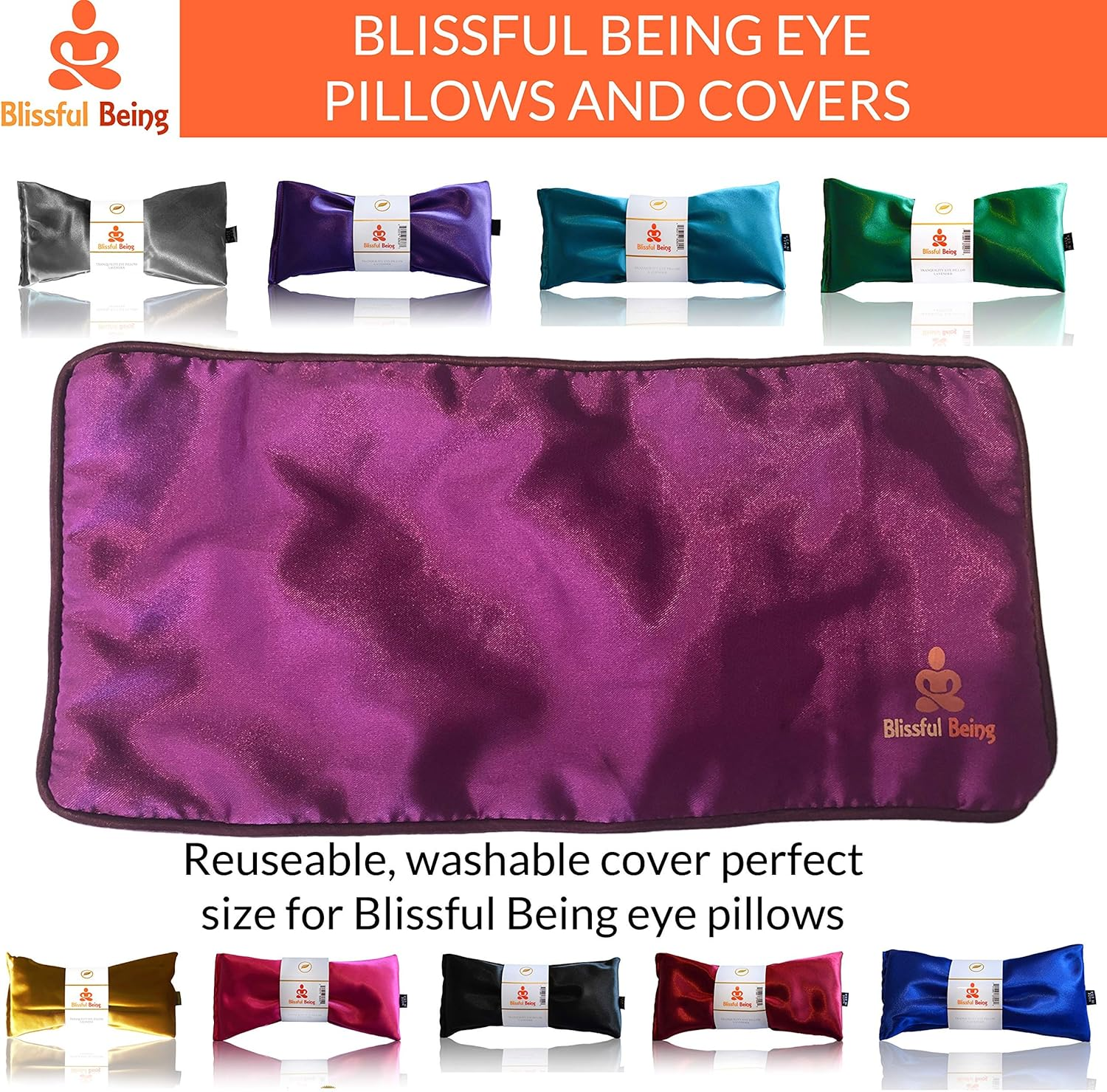 Blissful Being Silk Eye Pillows and Covers Ruby image number 1