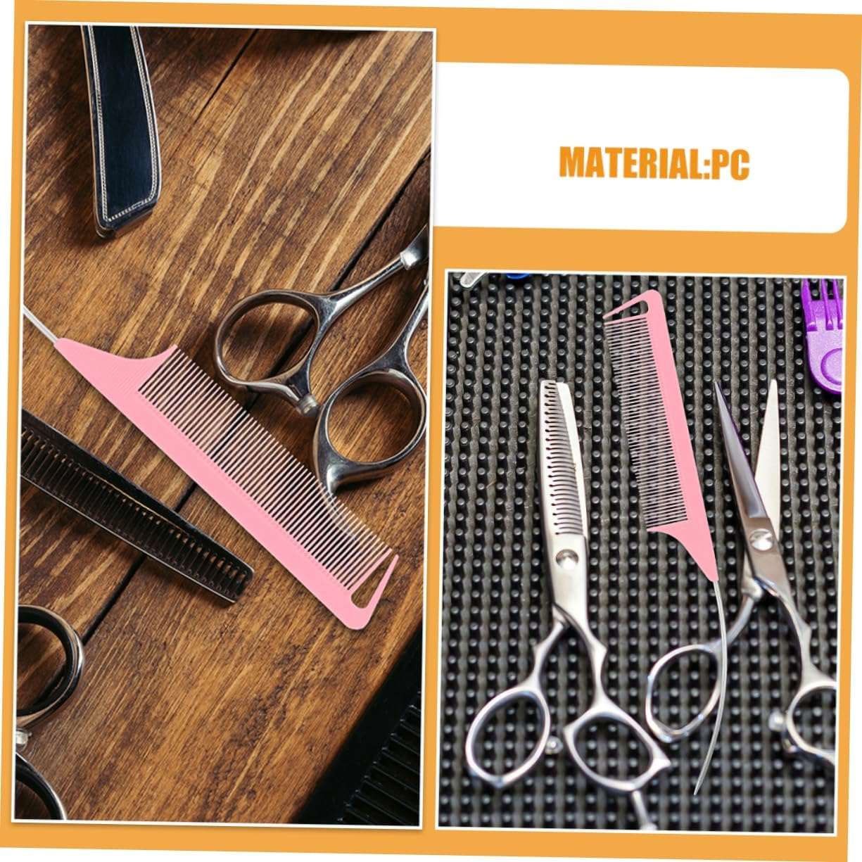 TOVINANNA 3Pcs Hair Styling Comb Set Curved Tail Fine Tooth for Hair Parting Highlighting and Updo Versatile Hairdresser Tools for Salon and Home Use Lightweight