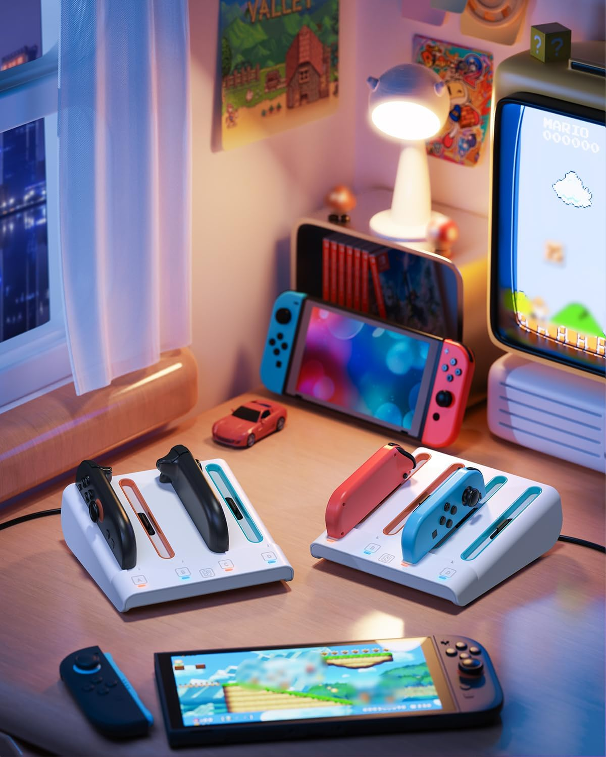 Kinwin Charging Dock for Nintendo Switch 2/1/OLED for Joy-Con, Magnetic Charger Station for Joycon 2, Stand Accessory for Switch 2/1/OLED image number 2