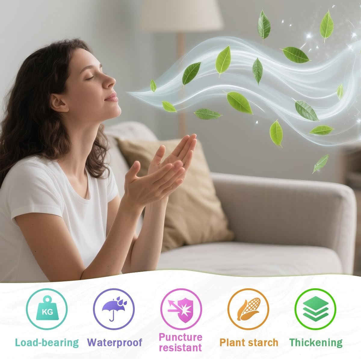 Small Compostable Bin Liners 3 Gallon Garbage Bags 120 Count,10L Bin Bags Biodegradable Trash Bags for Bathroom Office Bedroom,Colorful image number 5