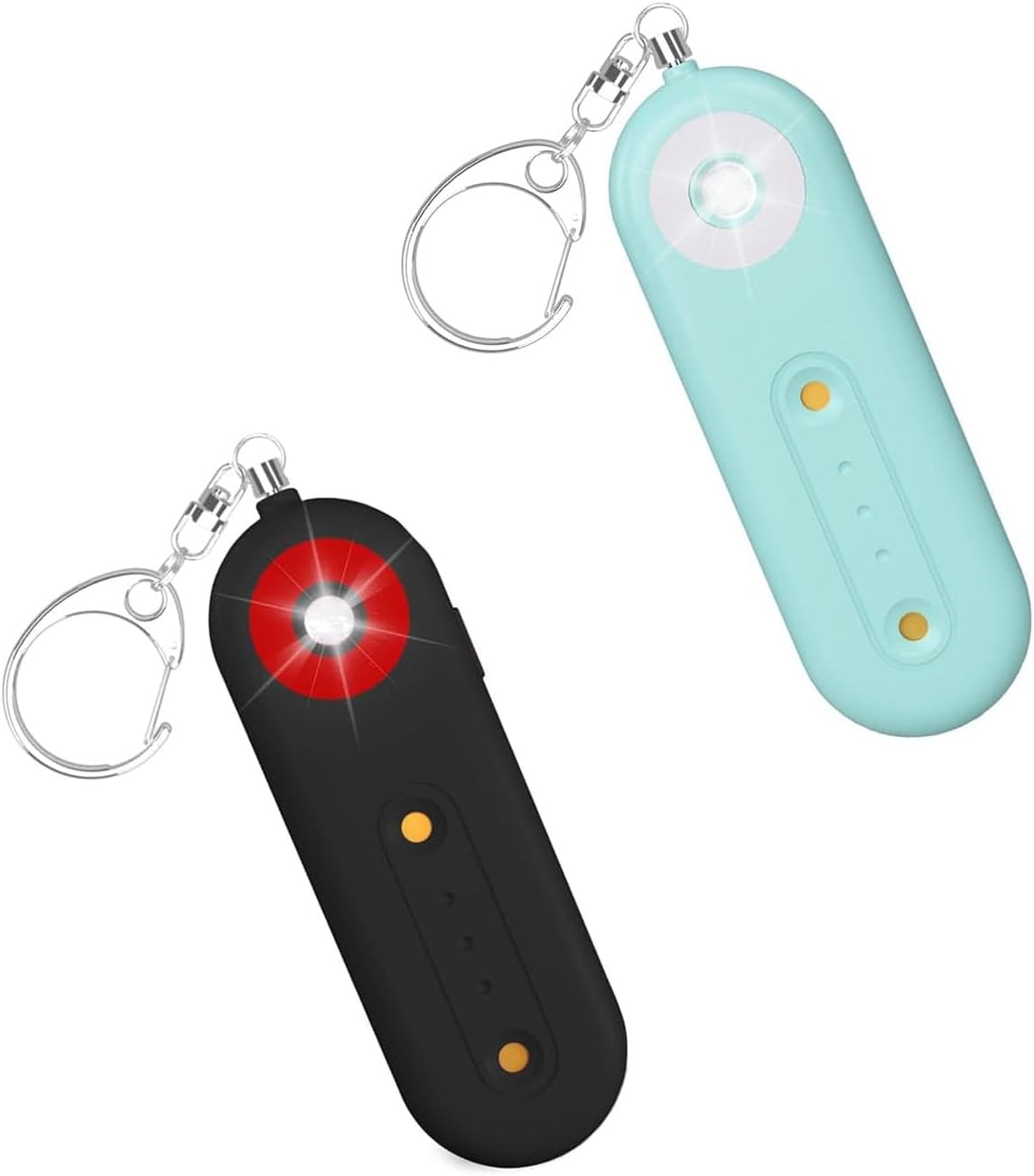 VIEYKEA Personal Safety Alarm Keychain for Women, 130DB Loud Self Defense Key Chain with LED Strobe Light, Protection Safe Siren Devices for Elderly Emergency Travel College (Black)