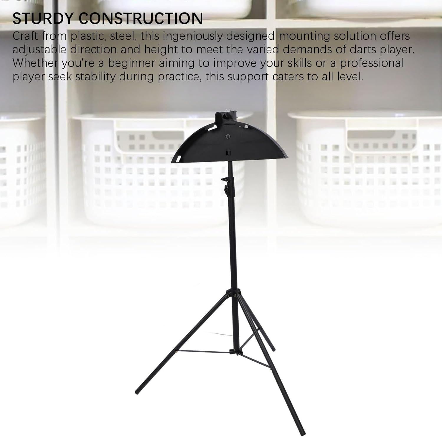 Professional Dartboard Stand, Adjustable Height Tripod Dartboard Holder, Stainless Steel Travel Tripod Board Holder, Stable Design, Easy to Assemble image number 6