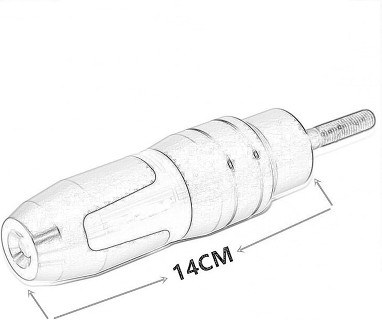 Motorbike Frame Sliders for YAMAHA XJ6 XJ-6 DIVERSION Motorcycle Accessories CNC Frame Crash Pads Exhaust Sliders Crash Protector with Logo (Color : Gray, Size : 1 Piece) image number 3