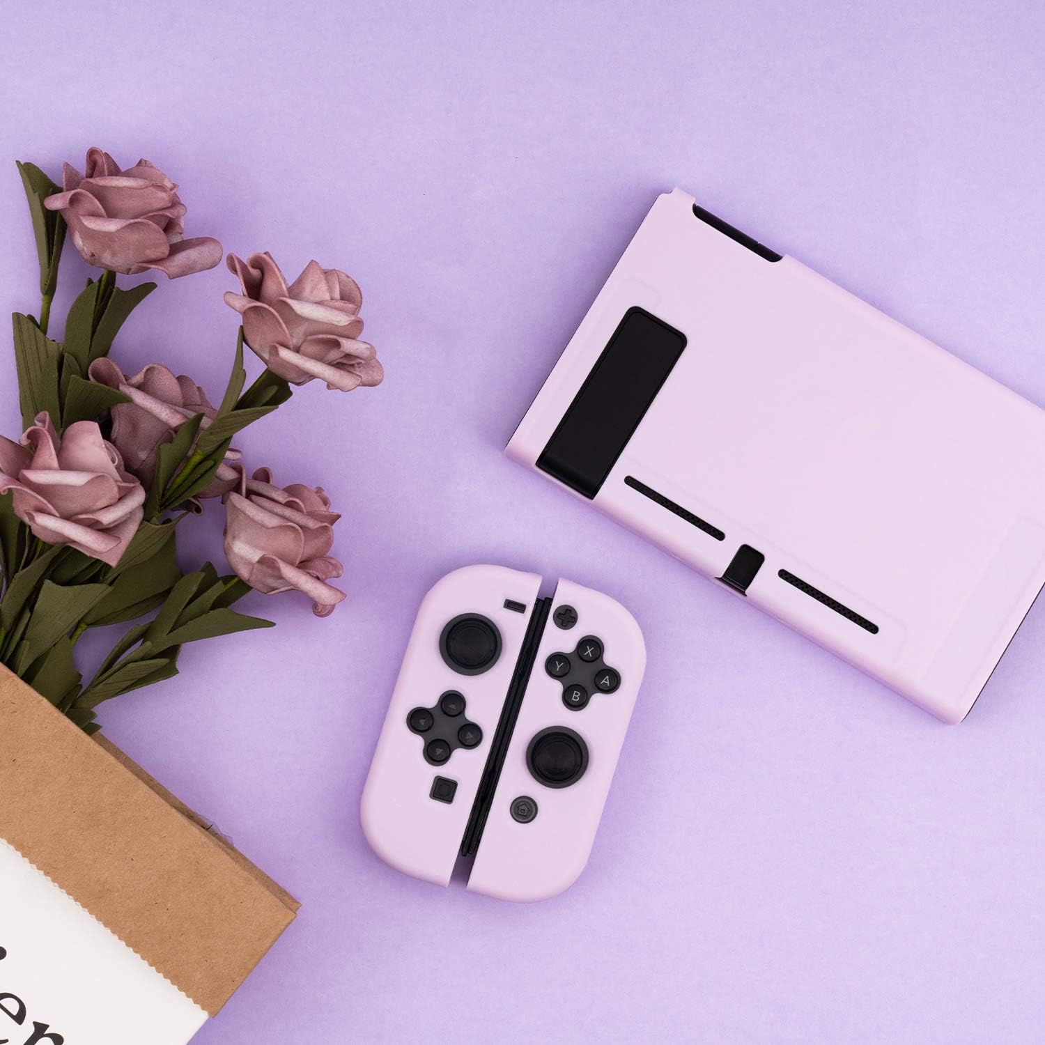 Geekshare Protective Case Slim Cover Case for Switch and Game Console - Shock-Absorption and Anti-Scratch (Lilac Purple) image number 1