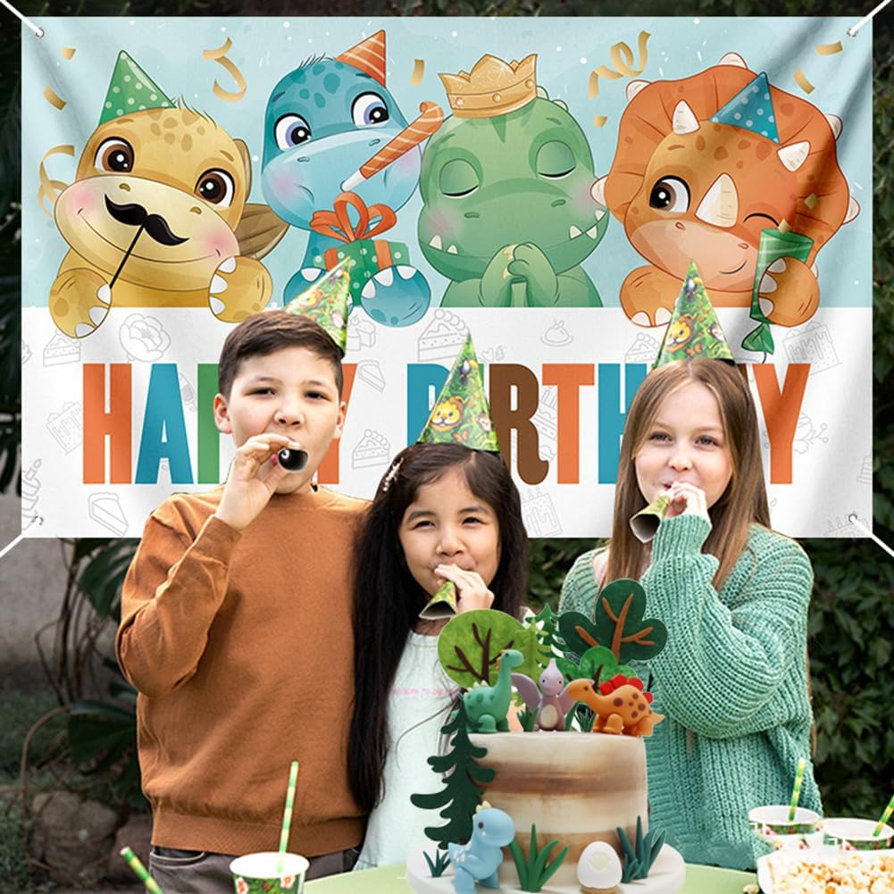 Dinosaur Cake Topper, 3D Dinosaur Cake Figures for Kids, Cookie Decoration for Dinosaur Party, Baby Shower Decoration for Cake