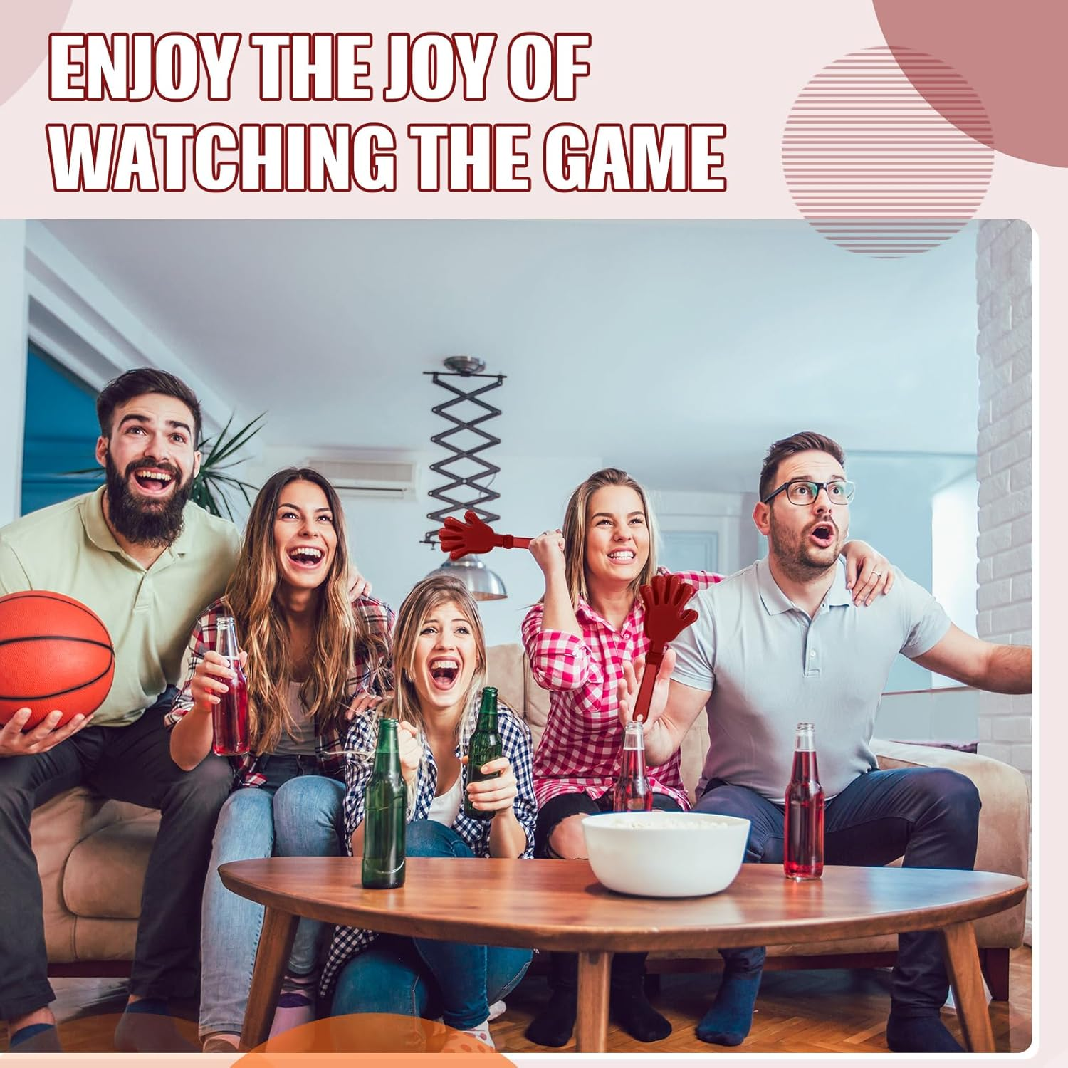 ZCYSRLQIN 24 Pcs Maroon Hand Clappers 7.5 Inch Clappers Noisemakers Noise Makers Party Favors Plastic Clapper Sporting Events Cheers Ball Dance Basketball Football Noisemakers （Maroon）