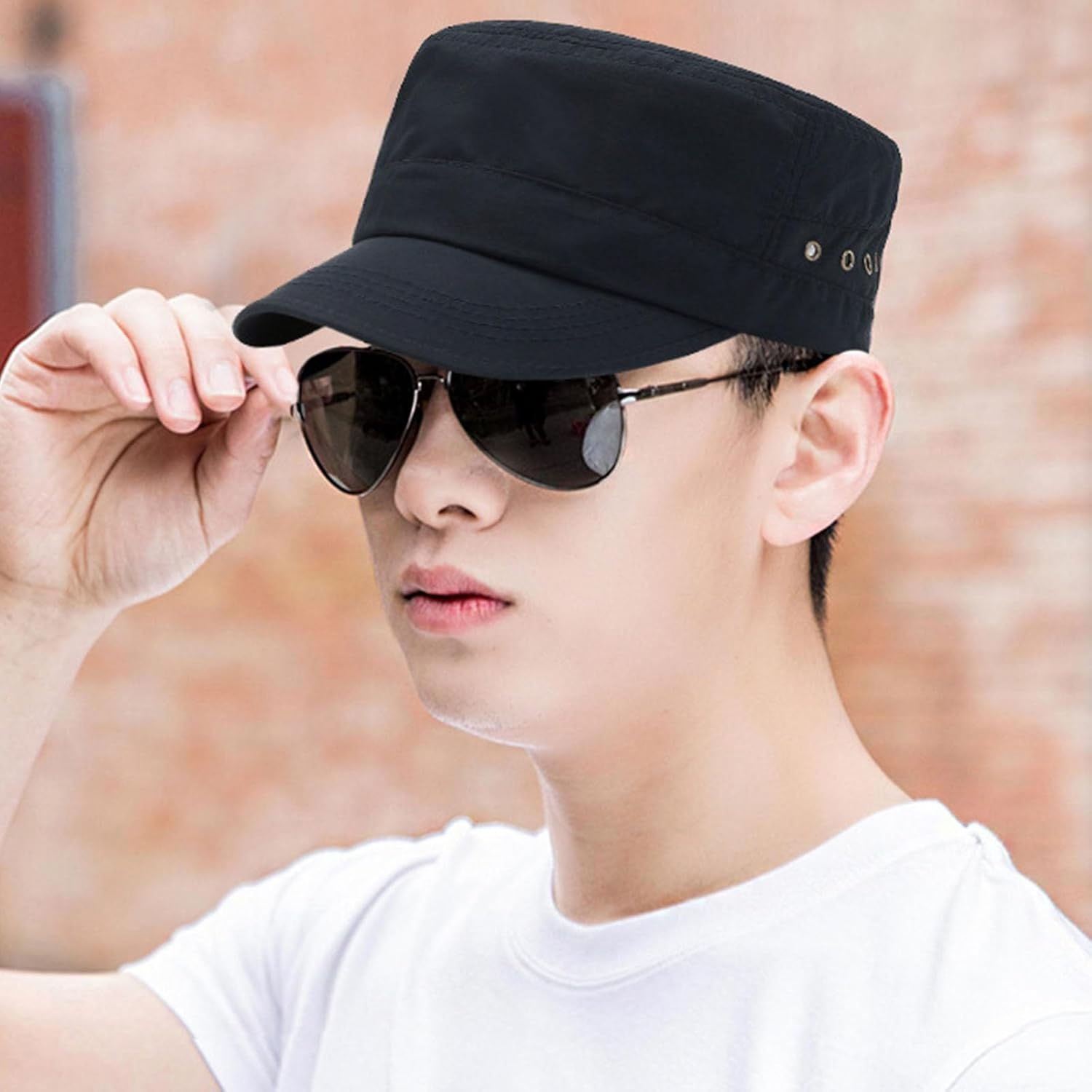 Army Cap for Men, Adjustable Military Style Hat, Breathable Outdoor Sun Cap with UPF 50+ Sun Protection for Hiking, Camping and Everyday Wear - Army Green image number 6