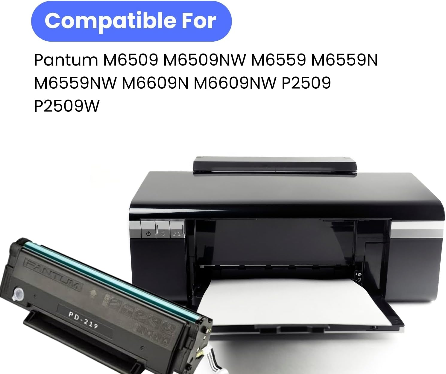 Genuine Pantum PD-219 Black Toner Cartridge for Pantum M6509 M6509NW M6559 M6559N M6559NW M6609N M6609NW P2509 P2509W - 1,600 Pages image number 4