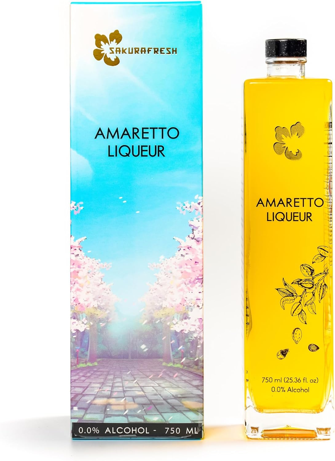 Sakurafresh Amaretto | Zero Alcohol Liqueur, Alternate for Disaronno / BOLS Amaretto in Cocktails Recipes | Awards Winning - Seven Global Medals |All Natural Botanicals Extract | Use in Godfather Cocktail, Amaretto Martini, Amaretto Cola, Pina Amore or Caf&eacute; Amore Cocktails image number 5