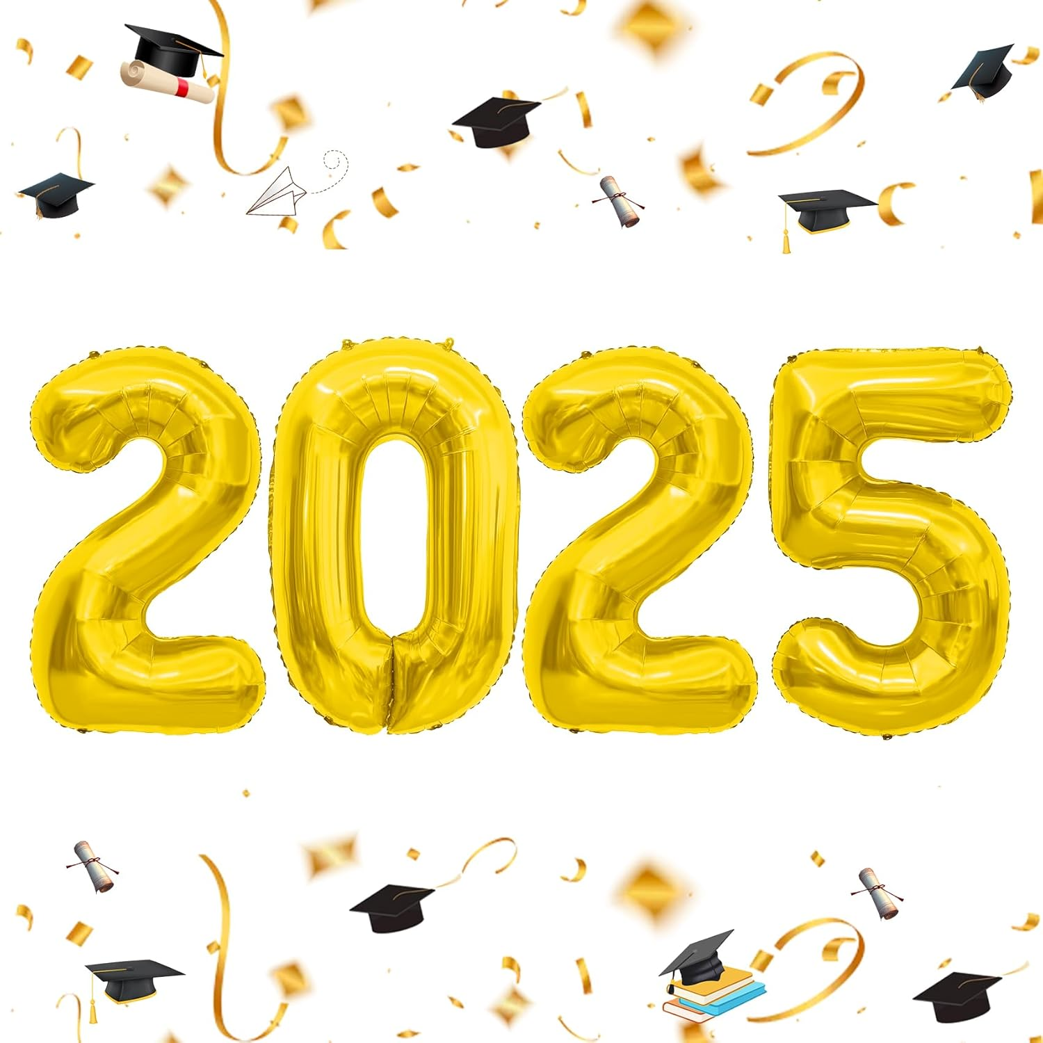 2025 Balloons Gold 2025 Number Balloons New Year Decorations 2025 Numbers 40 Inch Large 2025 Mylar Foil Balloons for 2025 New Years Eve Party Supplies Christmas Birthday Anniversary Graduation Decor image number 6