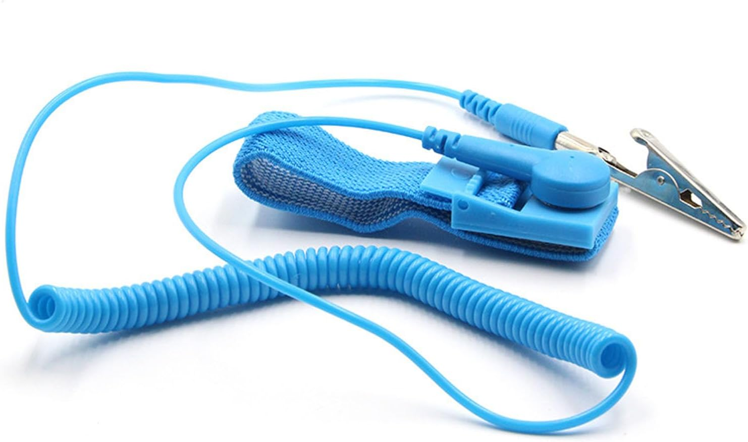 Anti Static Wrist Strap Band with Grounding Wire Surge Protection Blue Wrist Band Driver Kit