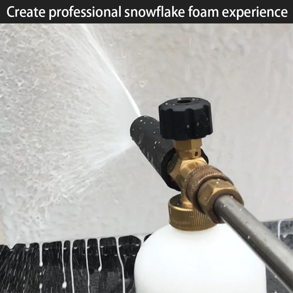 High Pressure Washer Foam Cannon Kit with 1/4&rdquo;Standard Quick Connector,1 L Bottle Snow Foam Lance,5 Adjustable Pressure Washer Spray Nozzle Tips for Car Floor Deck Windows Cleaning