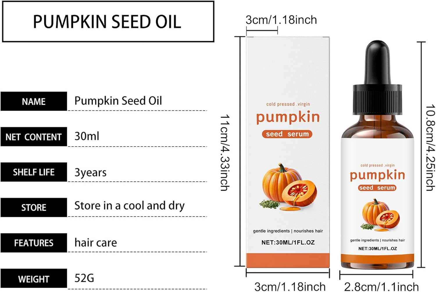 Hair Oil 50Ml Lightweight Moisturizing Serum for Dry, Frizzy & Damaged Hair | Frizz Control, Split End Treatment & Scalp Nourishment image number 3