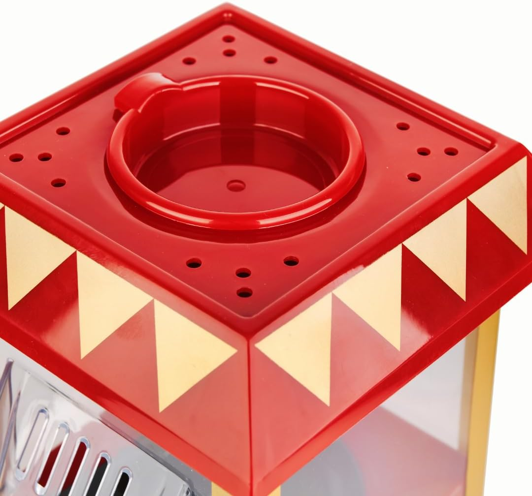 NK Retro Popcorn Maker 1,200 W Hot Air - Popcorn Maker without Oil, 0.3 L Small and Compact, Quick Preparation in 2 Minutes for Home, Vintage Design (Red)