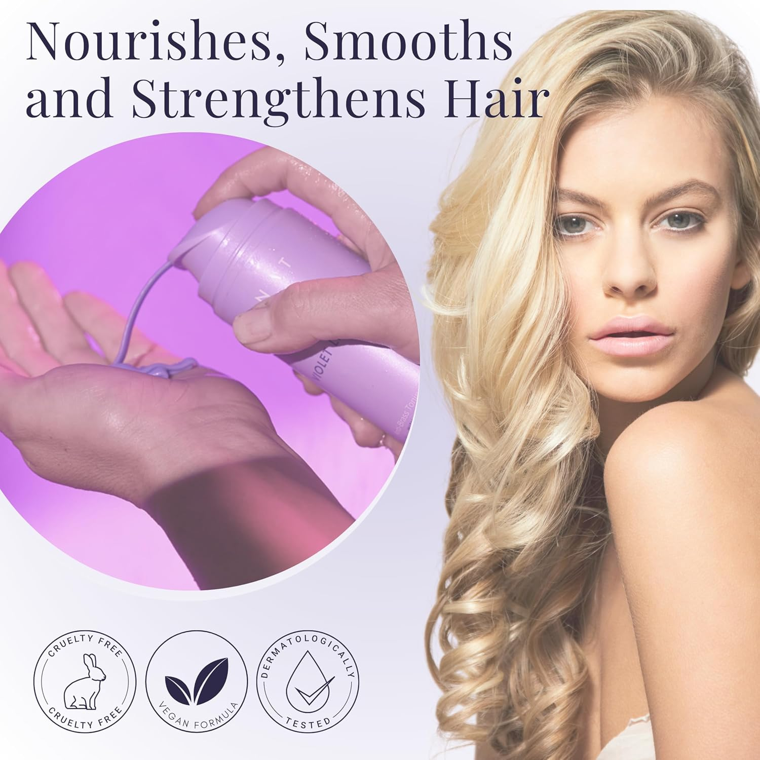 MONAT Violet Lights Anti-Brass Toning Masque &ndash; Natural Radiance &ndash; Illuminate Your Hair Naturally &ndash; Tone Unwanted Brassiness image number 6