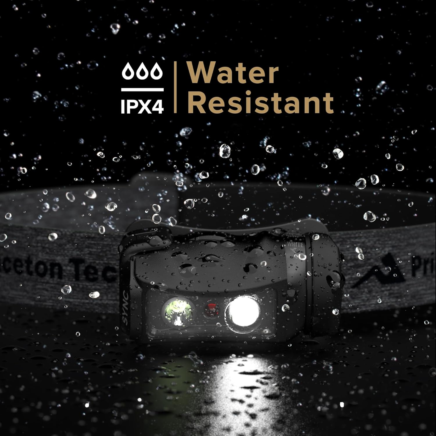 Princeton Tec Sync Headlamp with 300 Lumens White Maxbright LED + Red Ultrabright LED, 60 Hour Burn Time, Essential for Hiking, Camping, Hunting, Running, and Safety Preparedness, Black image number 3