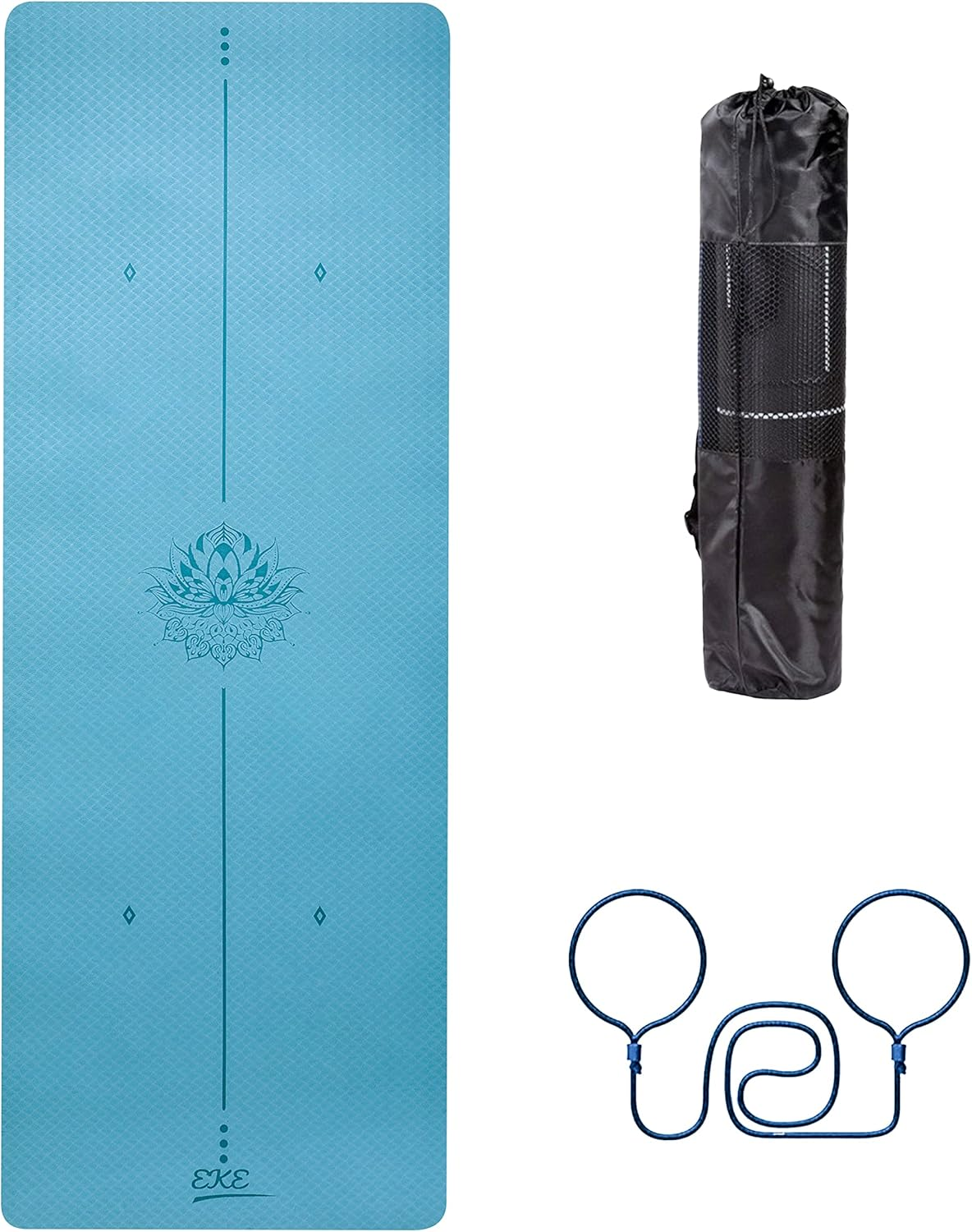 EKE Yoga Mat with Alignment Lines- Non-Slip Sweatproof Surface - 100% Recycleable Materials - Eco Friendly image number 1