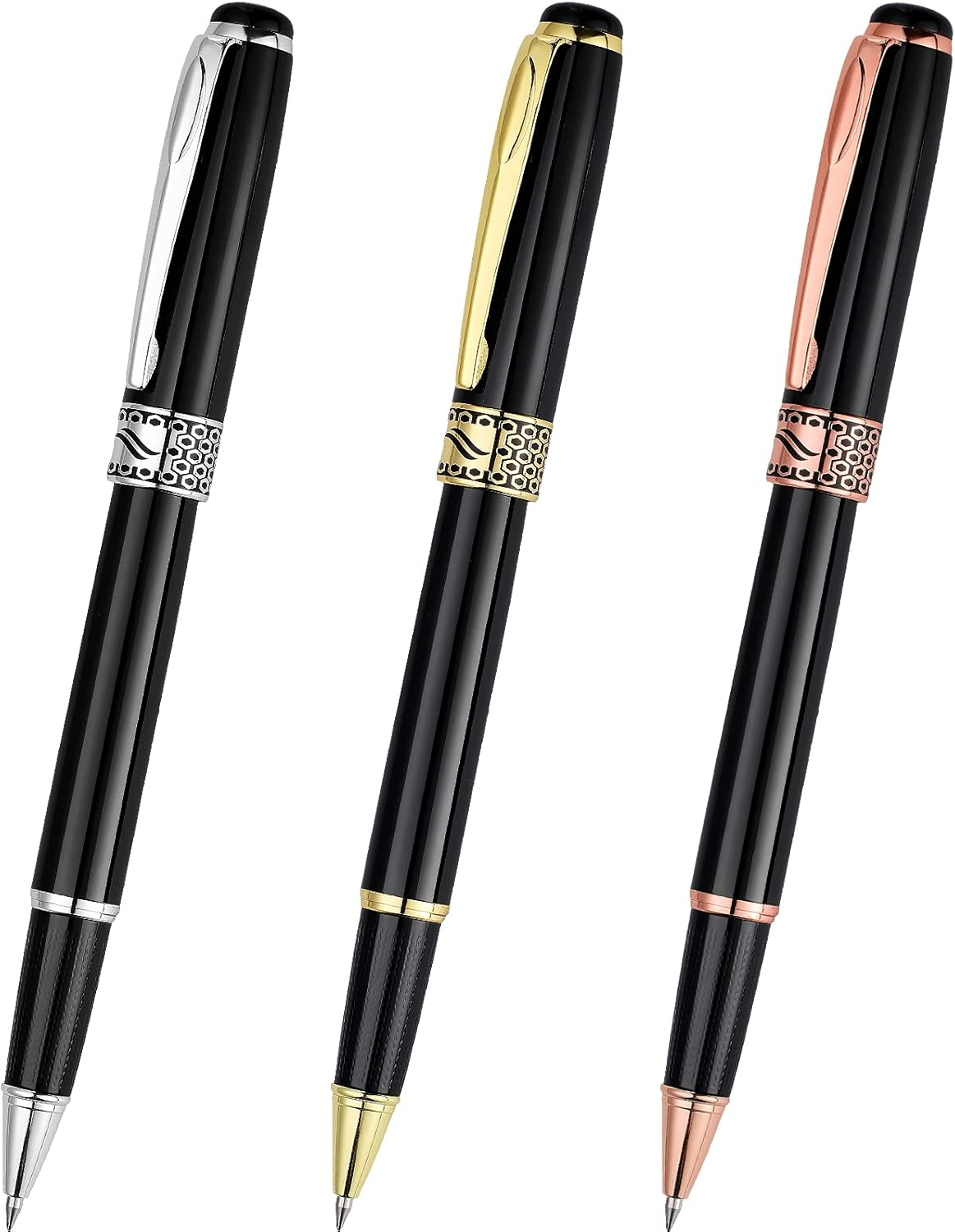 Tenare Weighted Pens for Hand Tremors Black Ink Heavy Pens Weighted Writing Tools for Hand Tremors, Low Dexterity, Weak Grip Strength, Parkinson'S Patients, Elderly Adults, 3 Colors(3 Pieces) image number 4