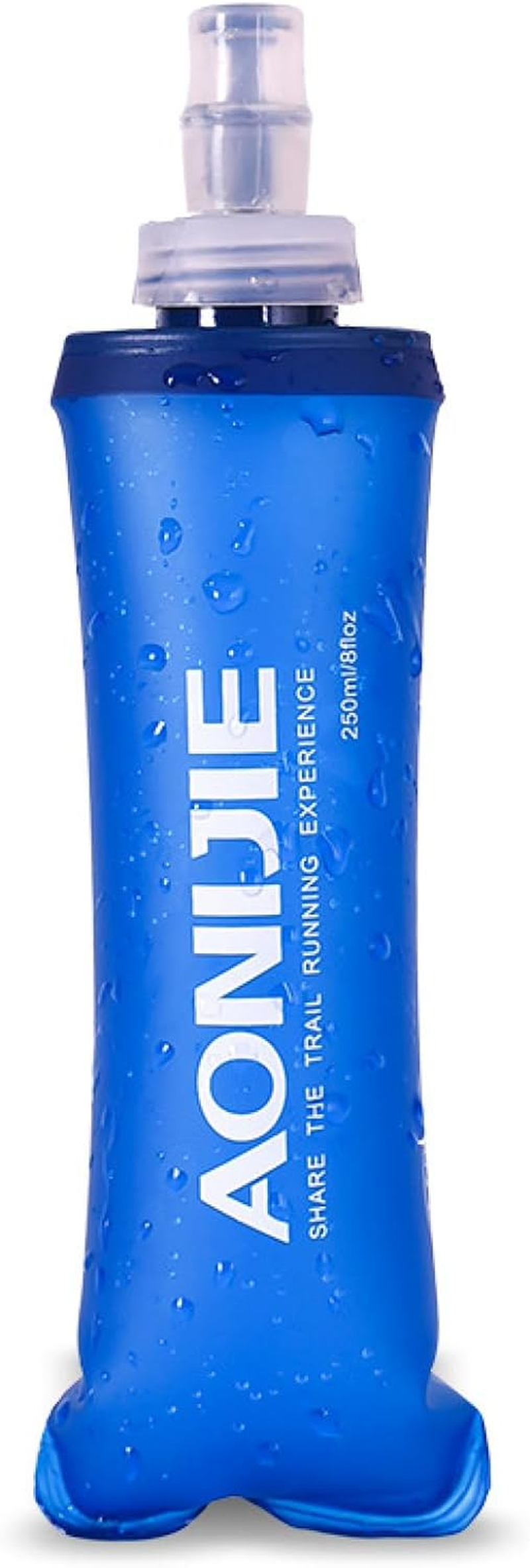 TRIWONDER TPU Soft Folding Water Bottles Bpa-Free Collapsible Flask for Hydration Pack - Ideal for Running Hiking Cycling Climbing