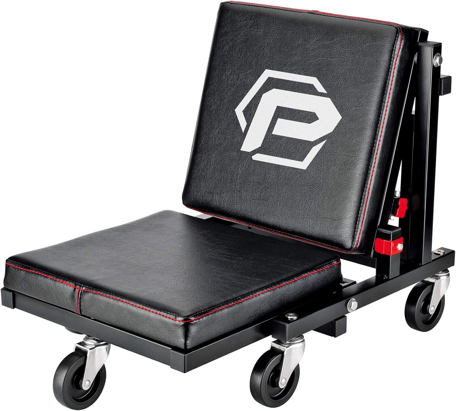 Powerbuilt 2-In-1 Rolling Creeper Seat Converts from High to Low Roller Seat, Fast, Tool-Free Conversion, Garage, Shop, Brake Jobs, Washing, Detailing, Maintenance, Thick Pad, 3-In. Casters - 240298 image number 3