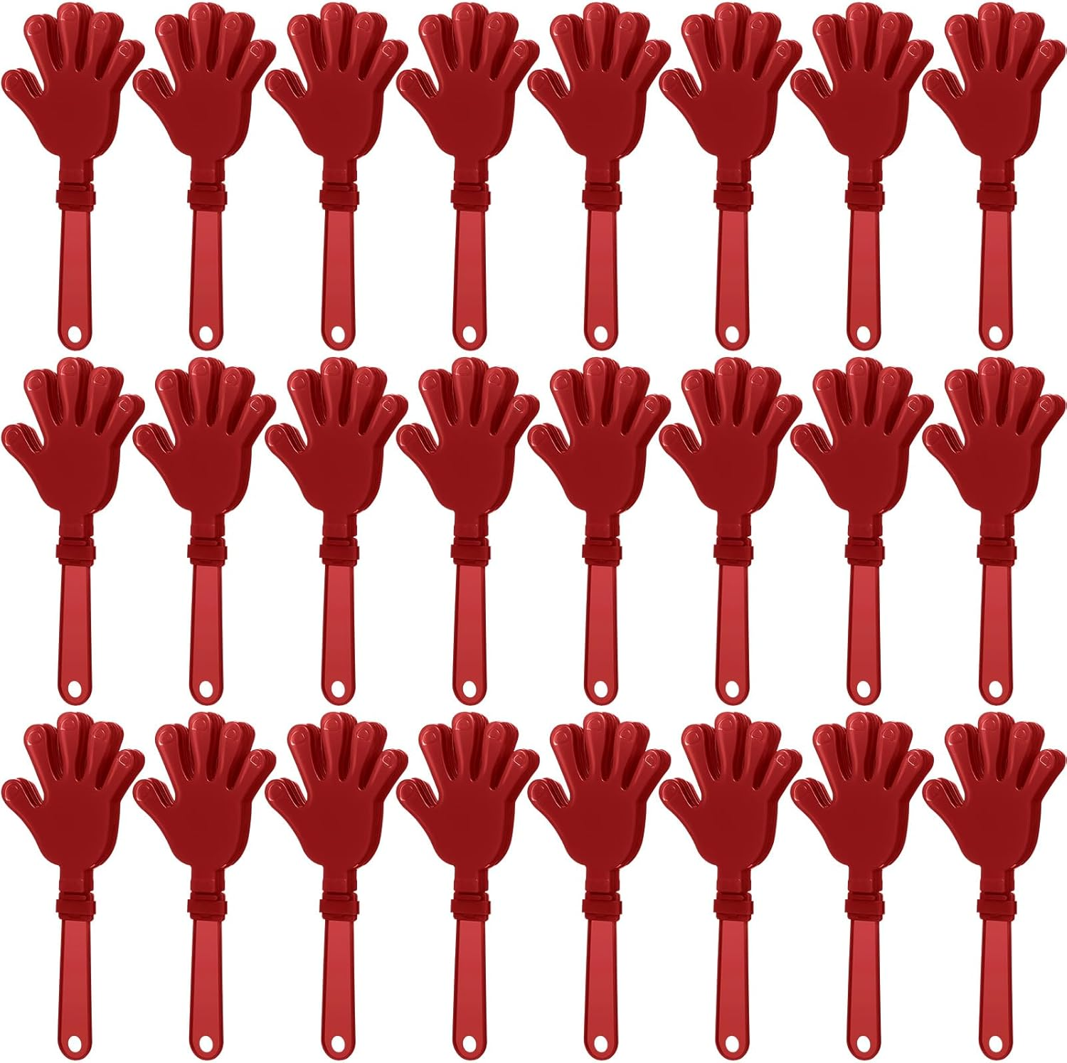 ZCYSRLQIN 24 Pcs Maroon Hand Clappers 7.5 Inch Clappers Noisemakers Noise Makers Party Favors Plastic Clapper Sporting Events Cheers Ball Dance Basketball Football Noisemakers （Maroon） image number 1