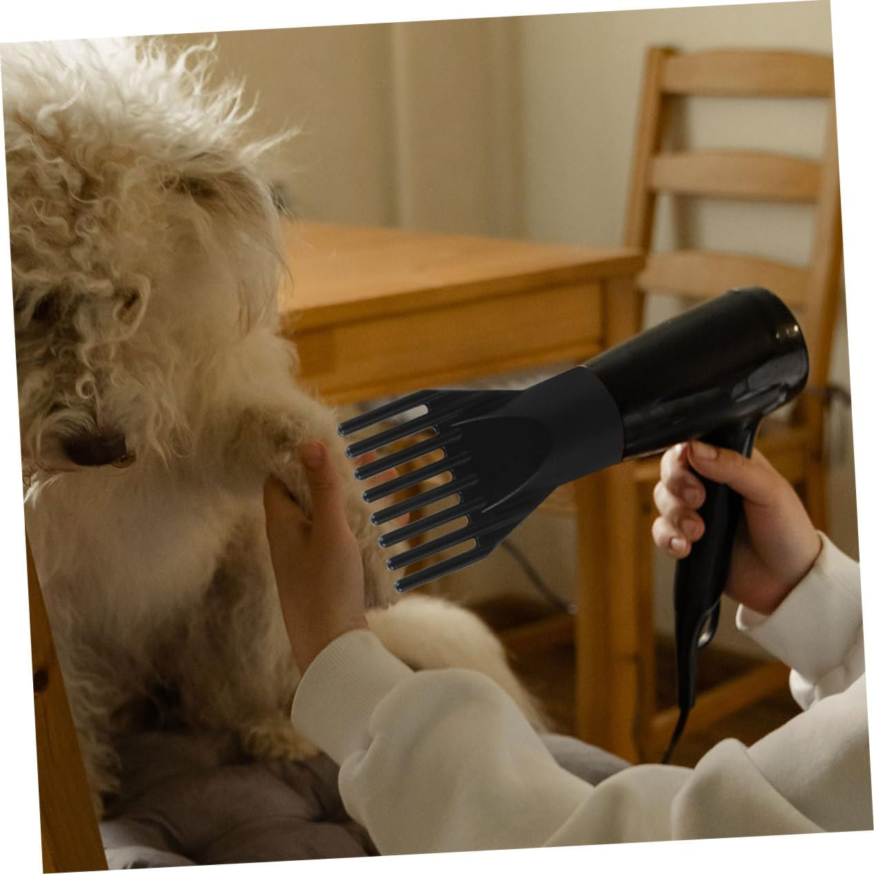 Gatuida 4Pcs Hair Dryer Nozzle Adapter Abs Material Versatile Concentrator and Comb Nozzles for Pet Grooming and Home Hair Styling Suitable for Dogs Cats Small Animals Blow Dryer image number 1