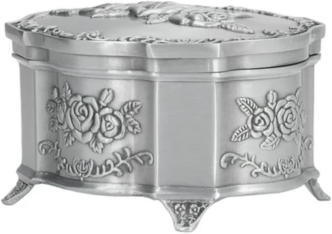 Vintage Rose Decor Jewelry Box, Antique Medieval Decor, Ring Earrings Necklace Storage Organizer Case, Small Trinket Box for Women and Girls image number 2