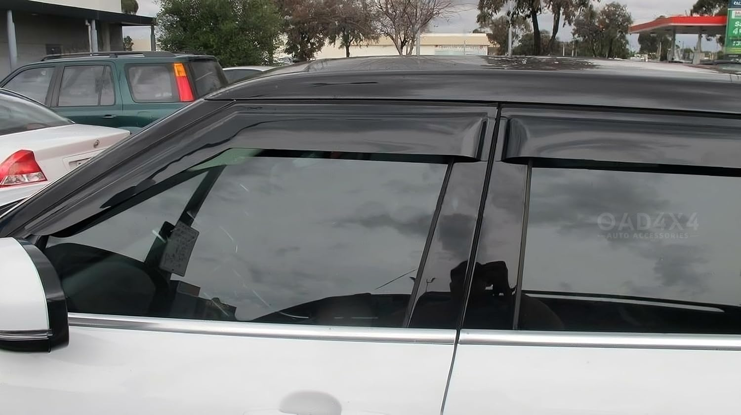 OAD4X4 Weathershields Compatible with Land Rover Range Rover Evoque L538 2011-2018, Weather Shields Window Visors Wind Deflectors Sun Rain Guard 4PCS Set image number 1