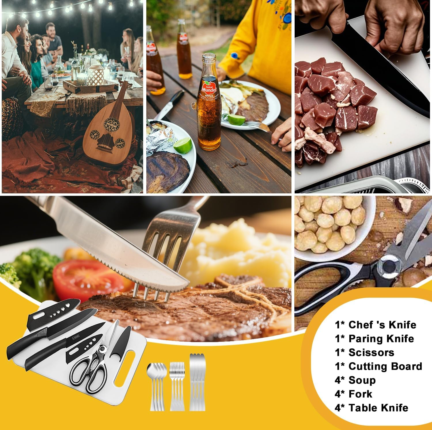 Omiention 35-Piece Camping Kitchen Utensil Set - Premium Stainless Steel Outdoor Cooking Gear with Storage Bag, Perfect for Camping, RV, BBQ, Grilling & Travel image number 1