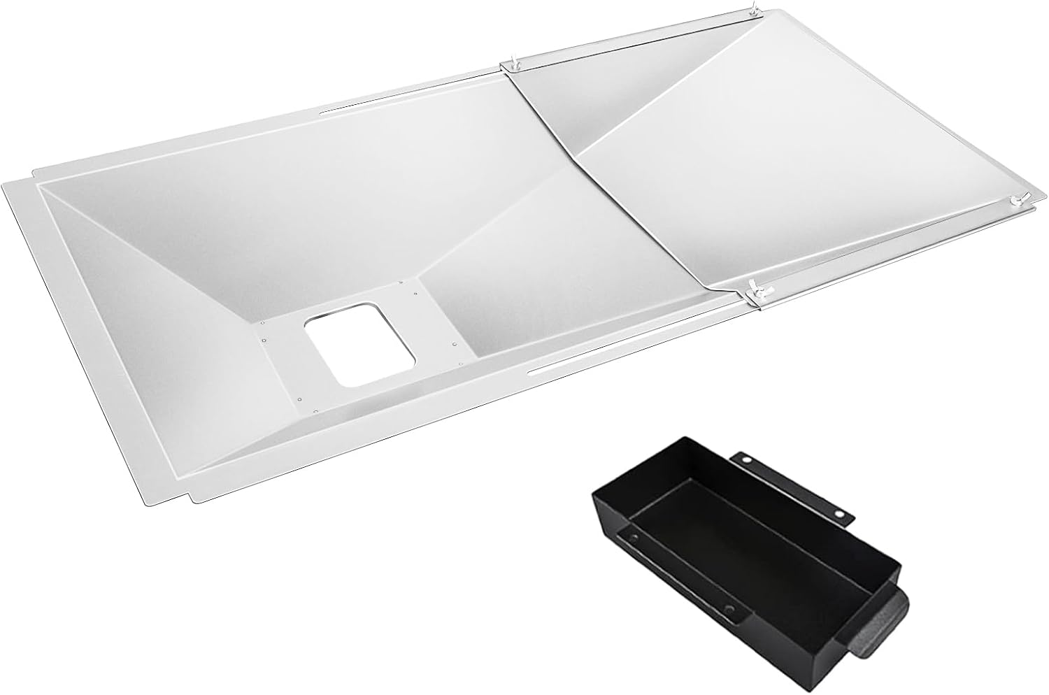 Utheer 7515 9 X 7.4 X 3 Inches Grill Drip Pan Catch Pan Holder for Weber Genesis 1000 5500 Gas Grills Grease Collection Pan