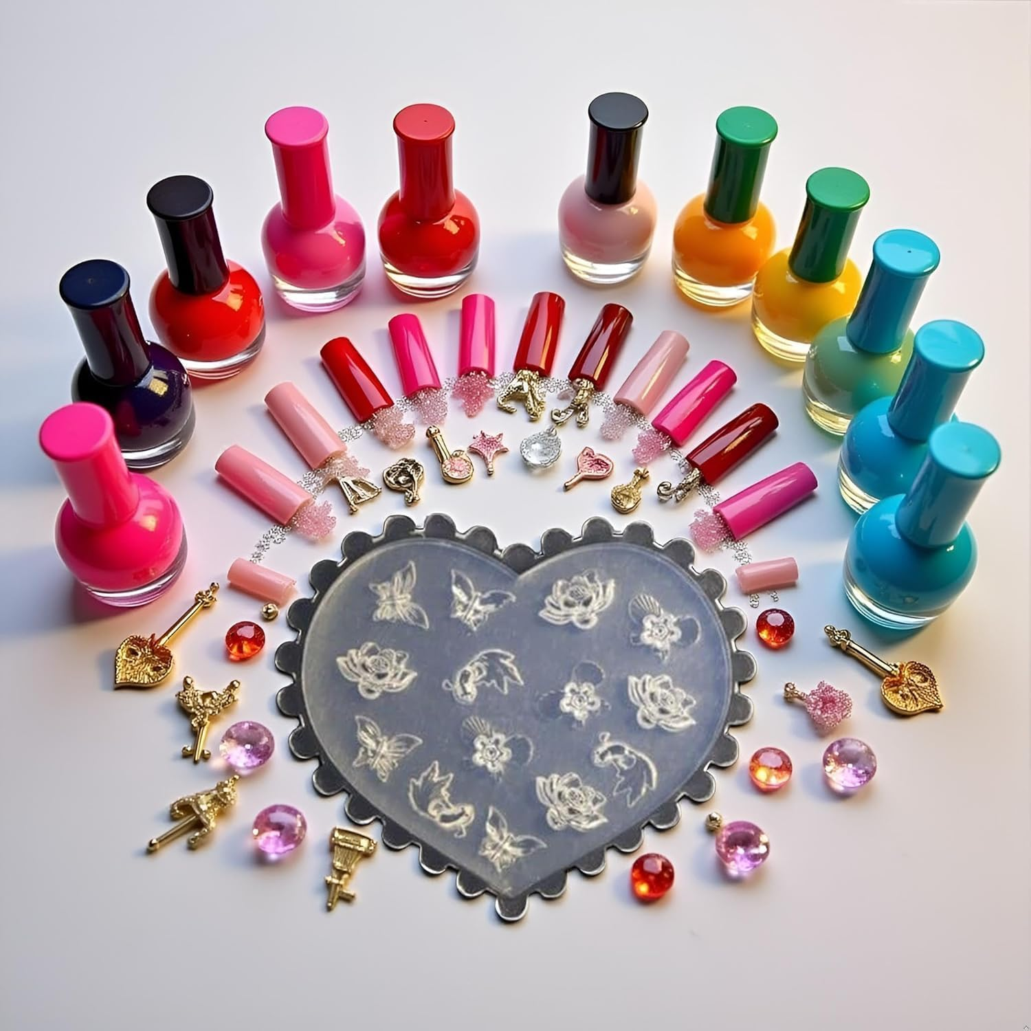 1Pc White DIY 3D Silicone Nail Art Decortive Design Mold,Various Patterns and Shapes,Nail Art Making Tools,Mould False Nails and Accessories,False Nail Tips and Polish,Foot,Hand and Nail Care image number 2