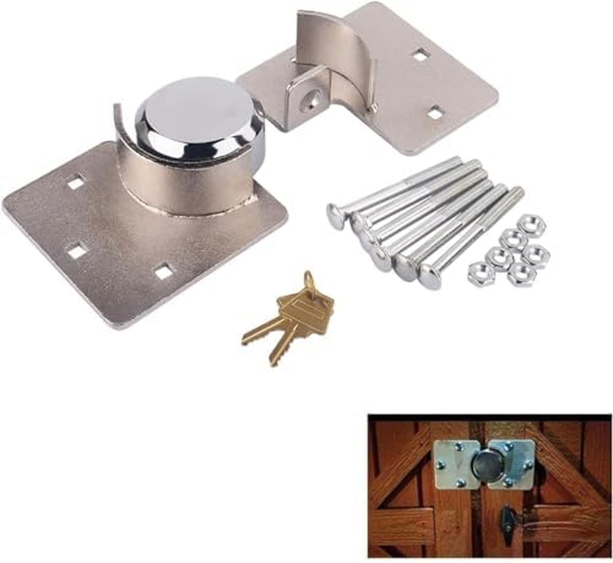Van Lock Heavy Duty Door Safety Padlock 1/2 X Van Garage Shed Heavy Duty Safety Lock Suitable for Vans and Garages Rust Resistant Chrome Security 73Mm image number 3
